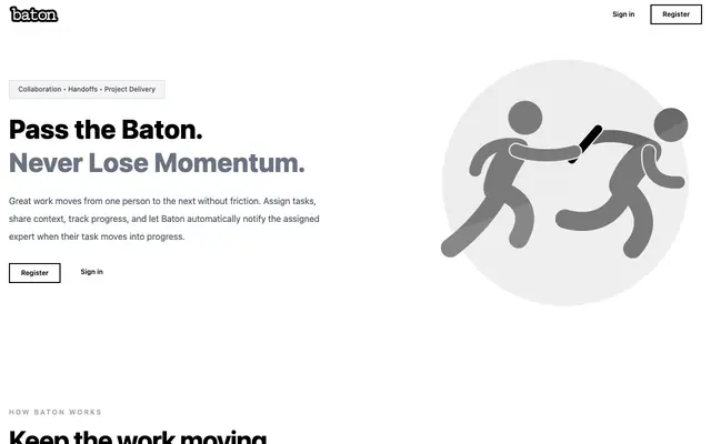 Screenshot of app-baton-vercel
