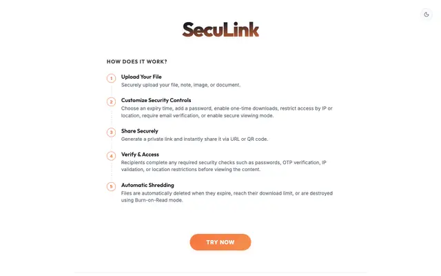 Screenshot of SecuLink