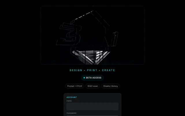 Screenshot of 3DN1 — DESIGN • PRINT • CREATE