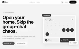 Screenshot of Clozy — Private hosting. No strangers.
