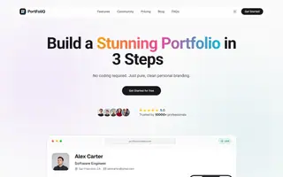Screenshot of PortFoliQ | Portfolio Builder