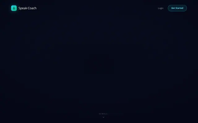 Screenshot of SpeakCoach — AI Interview & Pitch Coaching