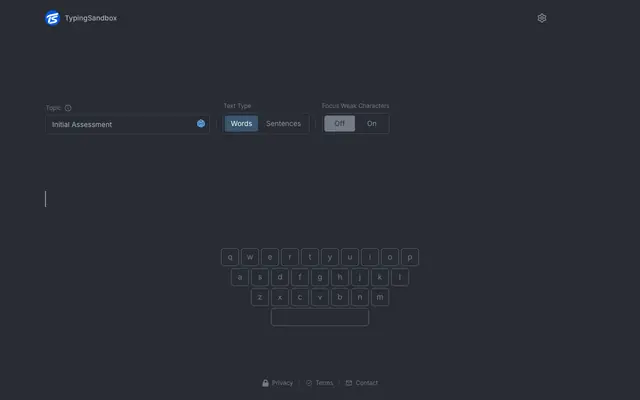 Screenshot of TypingSandbox
