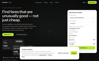 Screenshot of FareHalo — Find fares that are unusually good — not just cheap.