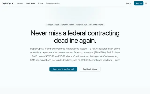 Screenshot of DeployOps AI