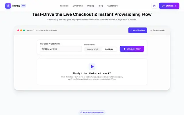 Screenshot of Nexus | High-Performance SaaS Automation Platform