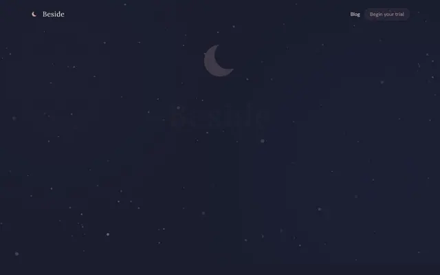 Screenshot of Beside — Website