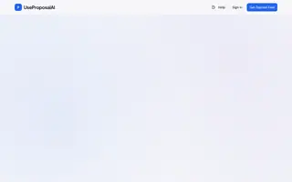 Screenshot of UseProposalAI — Generate Winning Freelance Proposals in 60 Seconds
