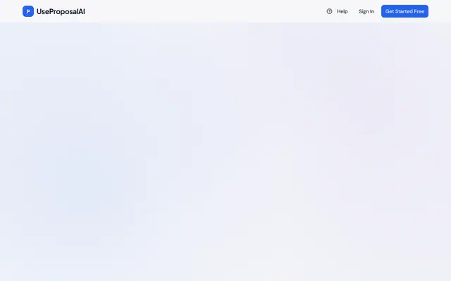 Screenshot of UseProposalAI — Generate Winning Freelance Proposals in 60 Seconds