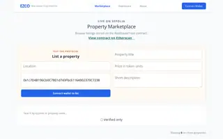 Screenshot of EZCO Real Estate Trust