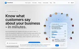 Screenshot of HumanPanel: Survey a Simulated Audience in Minutes