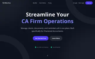 Screenshot of CA-Workflow - Chartered Accountant Workflow Management