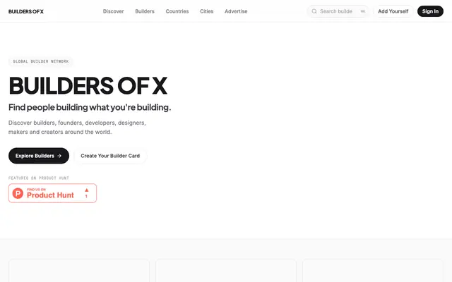 Screenshot of Builders of X