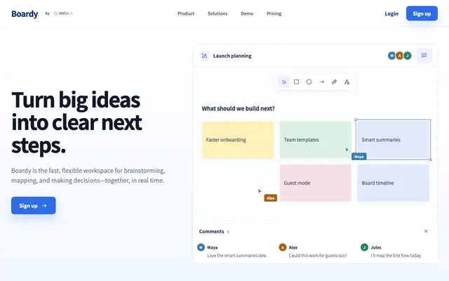 Screenshot of Boardy