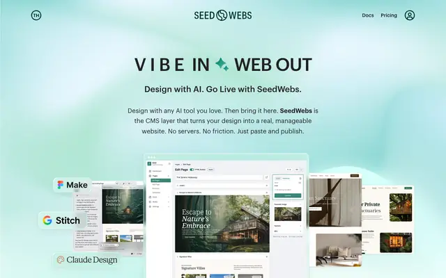 Screenshot of SeedWebs