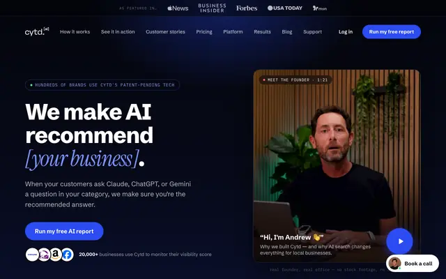 Screenshot of Cytd — We make AI recommend your business
