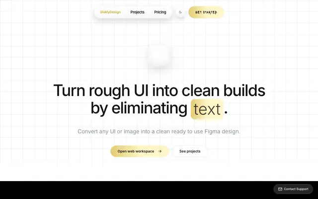 Screenshot of DiddyDesign | AI Image to Figma Converter