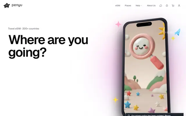 Screenshot of Penyu - eSIM: 200+ Ülkede Mobil İnternet | Penyu