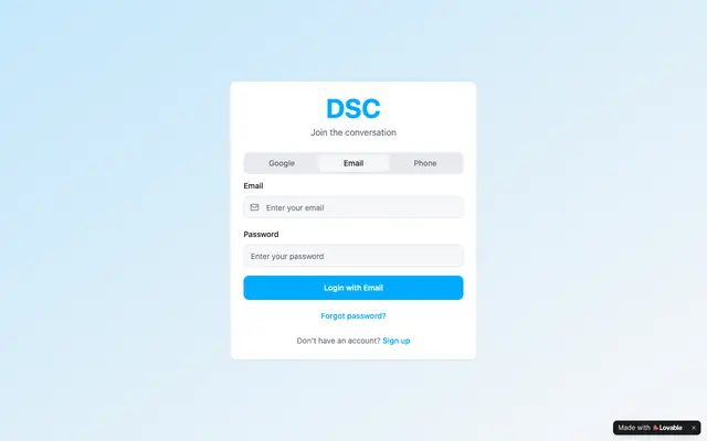Screenshot of DSC - Where Your Voice Comes Alive