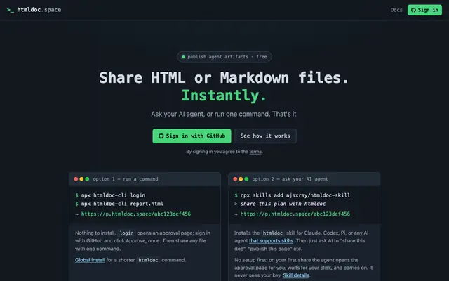 Screenshot of htmldoc.space