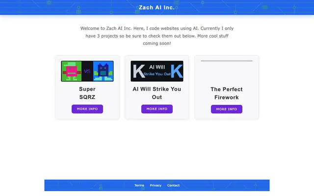 Screenshot of Zach AI Inc.