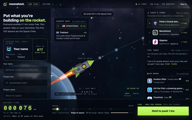 Screenshot of Moonshoot — To the Moon, together