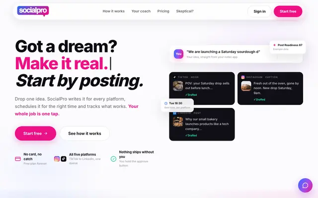 Screenshot of SocialPro - AI Social Media Publishing & Multi-Brand Scheduling