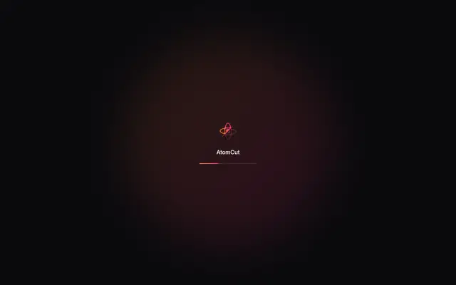 Screenshot of AtomCut Studio — motion design & video editor in your browser