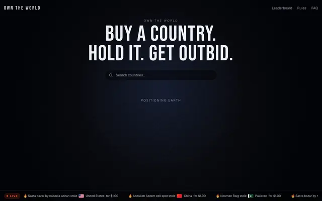 Screenshot of Own the World