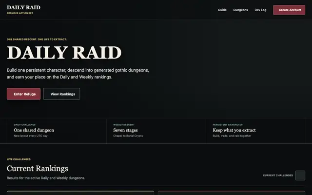 Screenshot of Daily Raid