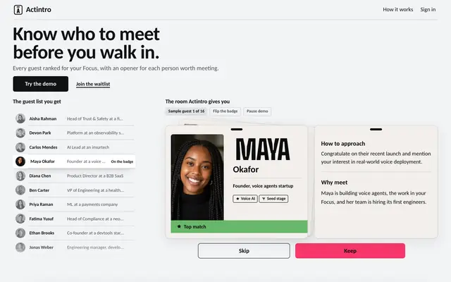 Screenshot of Actintro
