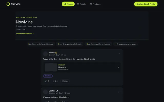 Screenshot of NowMine.site