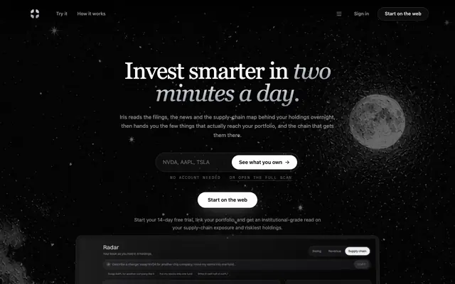 Screenshot of Hivemind: Portfolio Intelligence for the Individual Investor