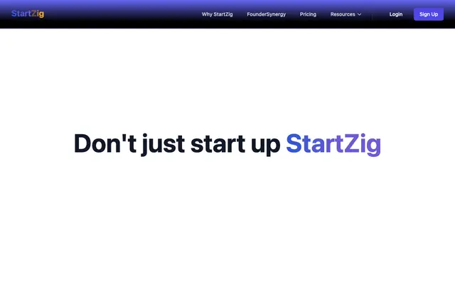 Screenshot of StartZig - Build Your Startup