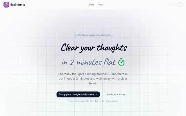 Screenshot of Brain Dump - Capture Your Ideas Instantly