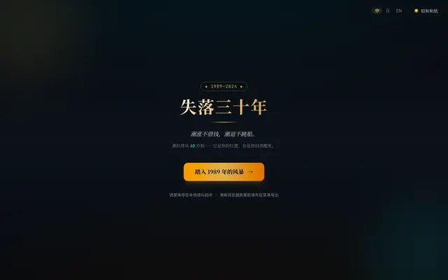 Screenshot of 失落三十年 - 以日为鉴题材的分支剧情游戏