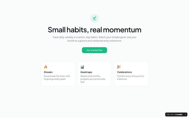 Screenshot of Momentum — Smart Habit & Goal Tracker