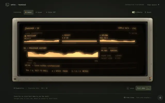 Screenshot of Retro Web Terminal