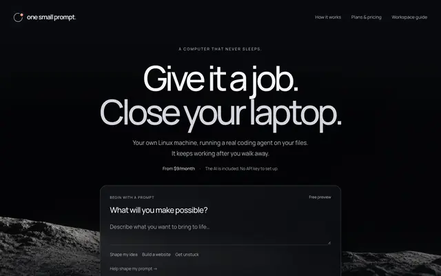 Screenshot of AI Workspace for Entrepreneurs | One Small Prompt