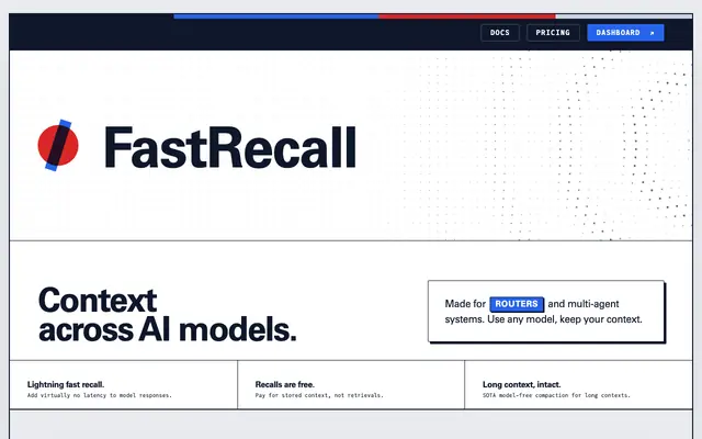 Screenshot of FastRecall | Home
