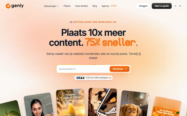 Screenshot of Genly | AI-advertenties maken voor Meta en TikTok