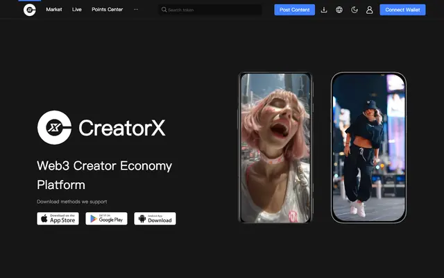 Screenshot of creatorx