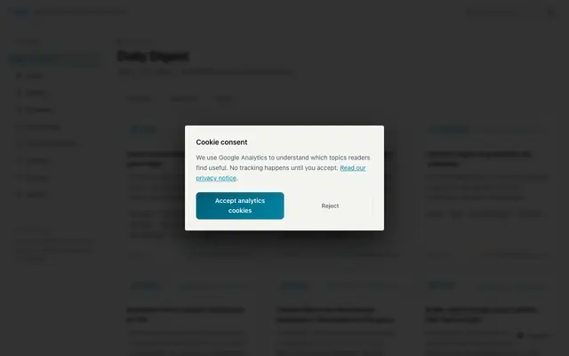 Screenshot of syn — Balanced News Intelligence