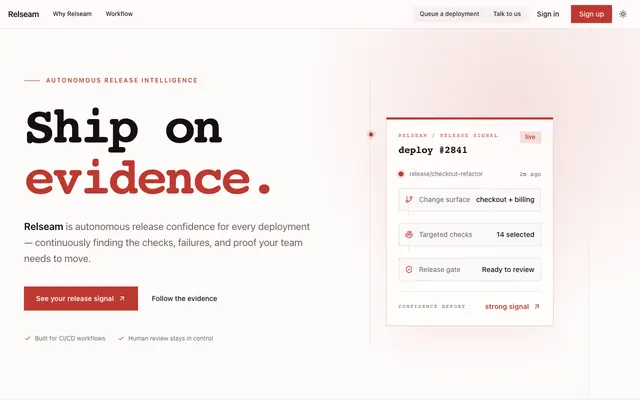 Screenshot of Relseam