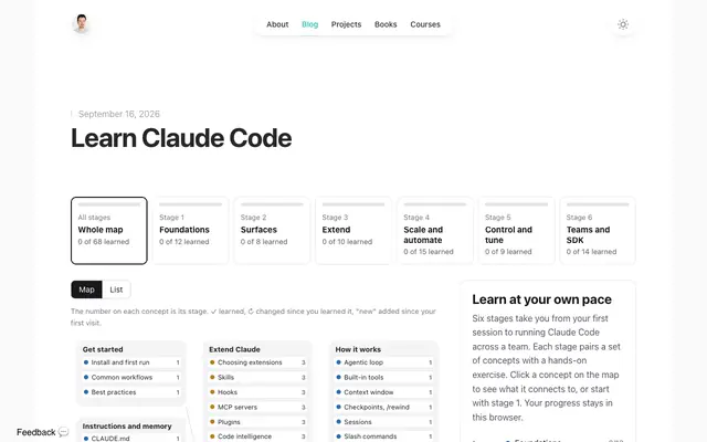 Screenshot of Learn Claude Code - mootoday.com