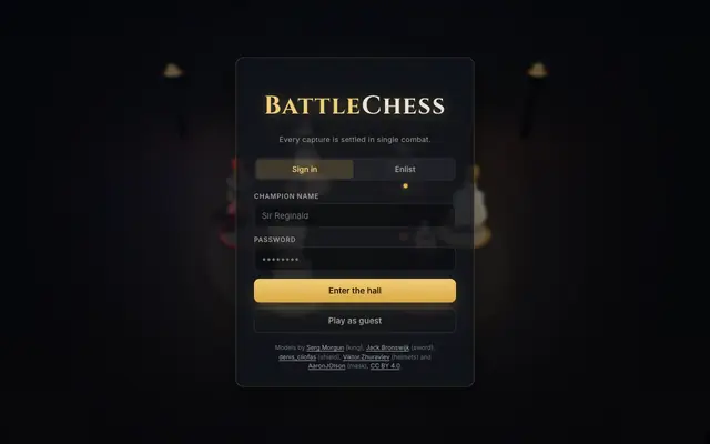 Screenshot of Battle Chess