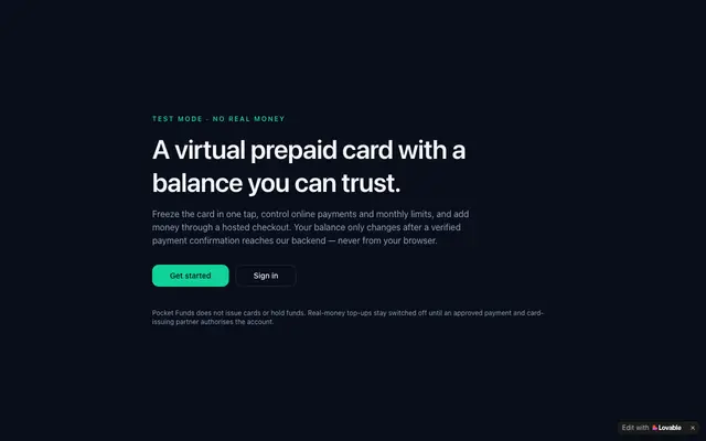 Screenshot of Lovable App