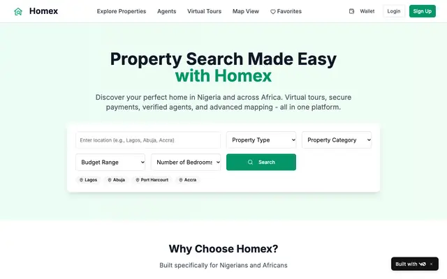 Screenshot of Homex - Property Search Made Easy