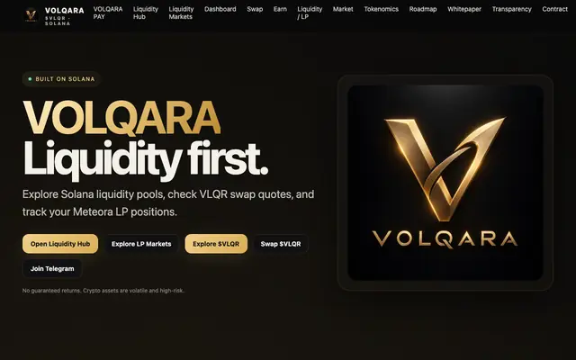 Screenshot of VOLQARA — $VLQR