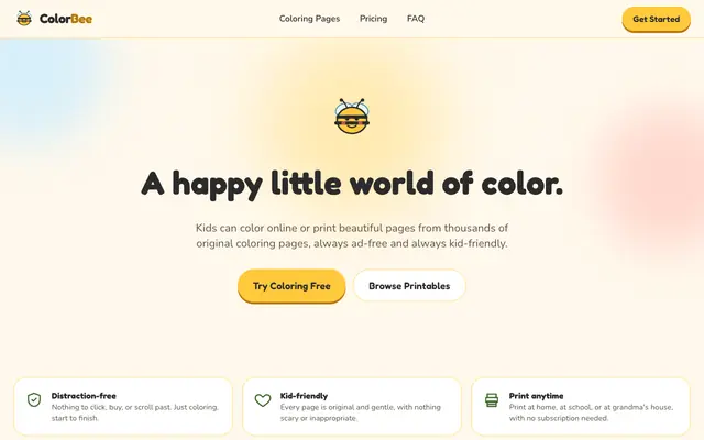 Screenshot of ColorBee | Color, Print, Create